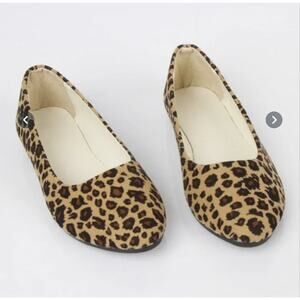 Women's Leopard Printing Flat Single Shoes - Size 42 (US 10)